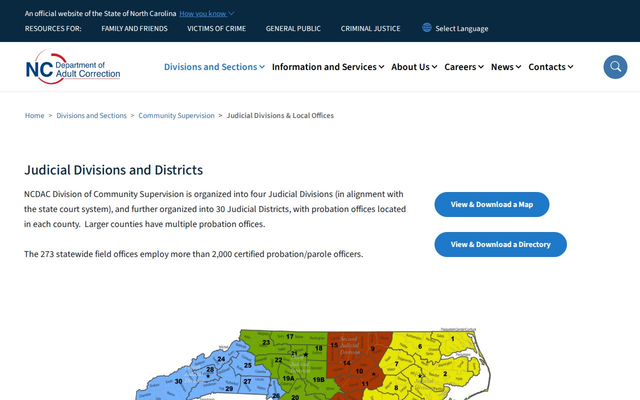 Chowan County post-release supervision office directory
